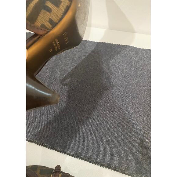 Vintage Fendi Zucca Slingback Heels - Picture 6 of 6